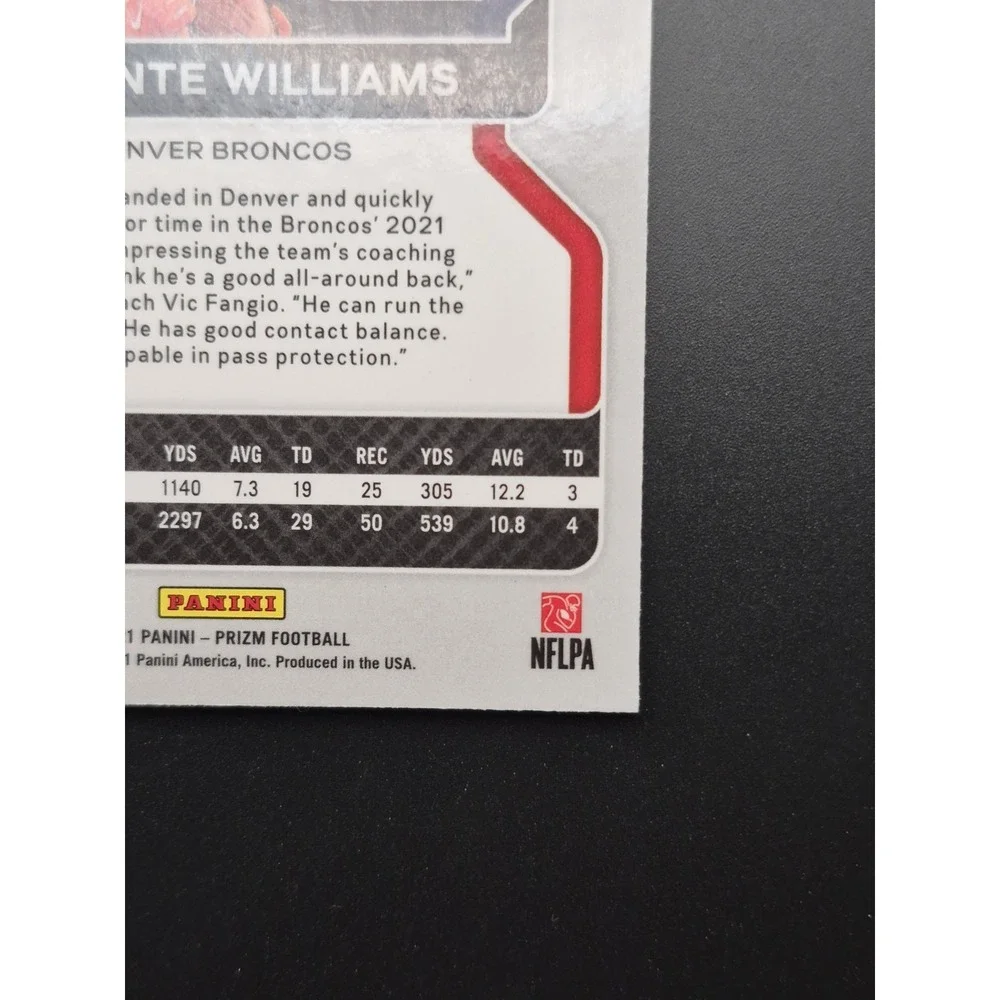 2021 Panini Prizm Javonte Williams #345 Green Pulsar Prizm (RC)  Denver Broncos